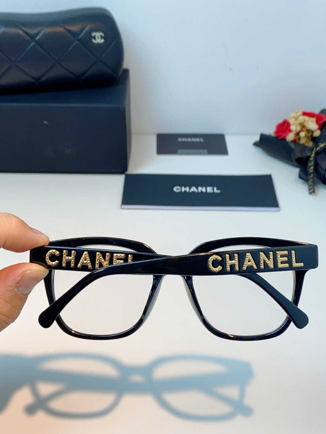 Chanel Square Black Lens Sunglasses for Women - 431651 - detail image 5