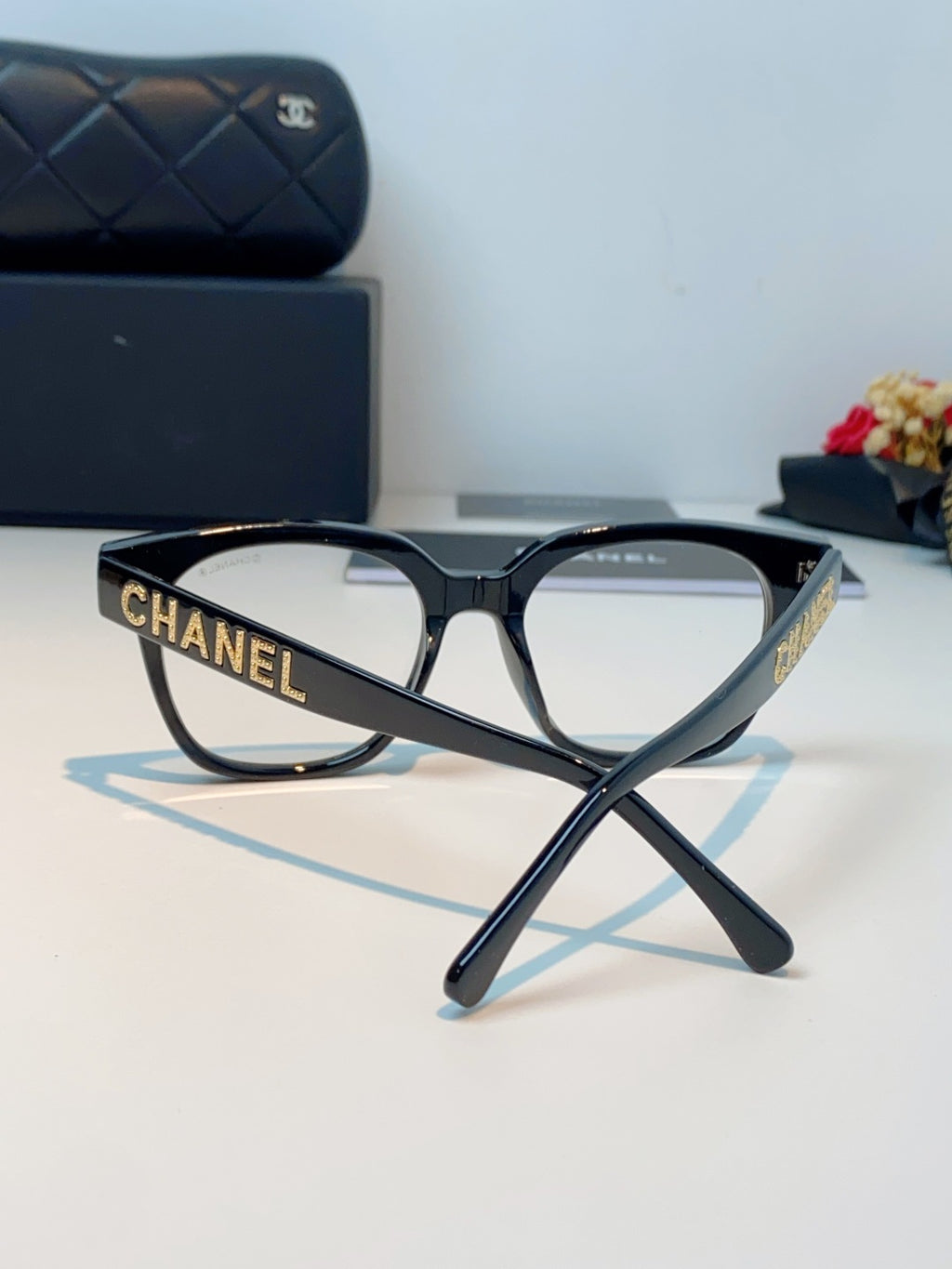 Chanel Square Black Lens Sunglasses for Women - 431651 - detail image 3