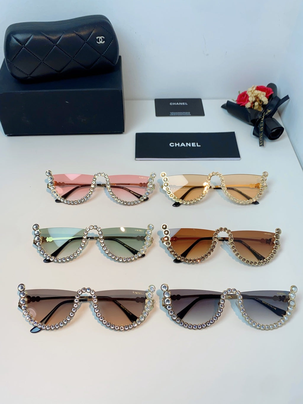 Chanel Metal Browline Gray Lens Sunglasses for Women - detail image 12