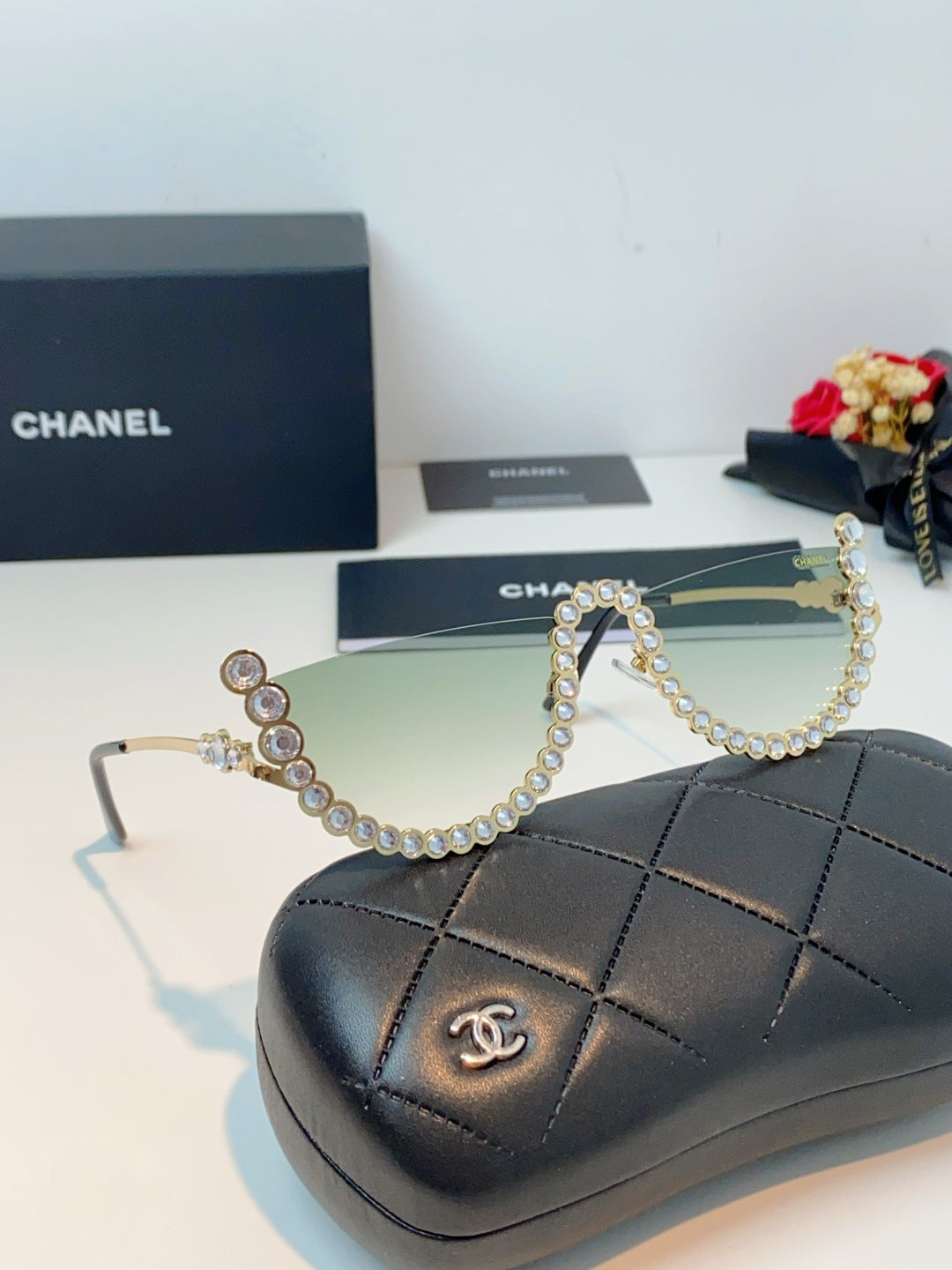 Chanel Metal Browline Silver Lens Sunglasses for Women - detail image 9