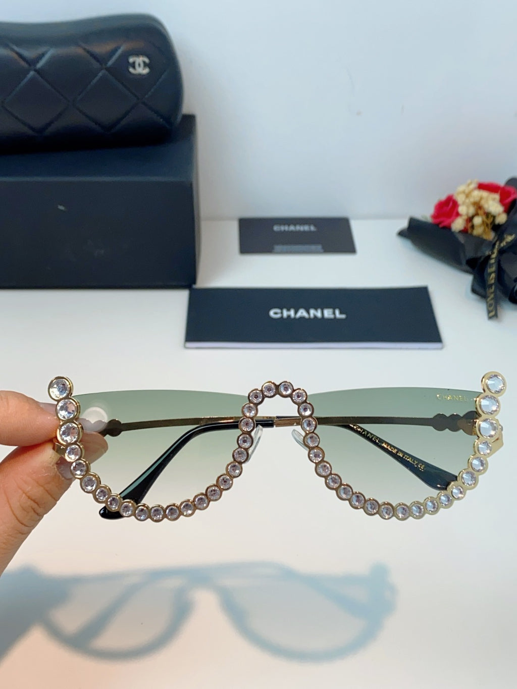Chanel Metal Browline Silver Lens Sunglasses for Women - detail image 3