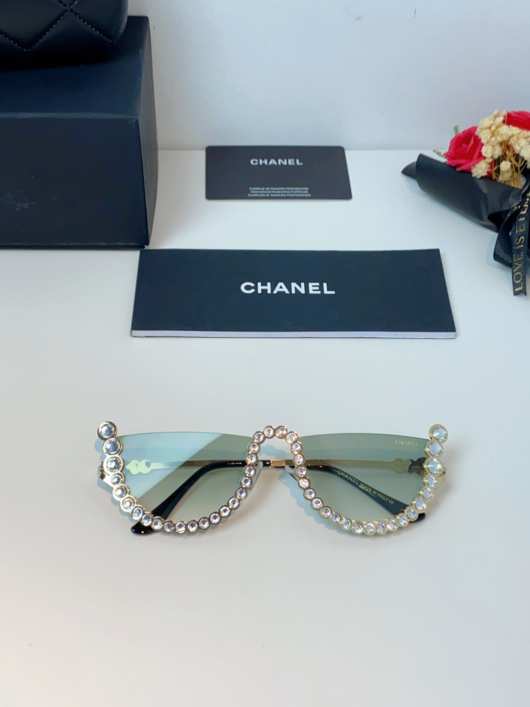 Chanel Metal Browline Silver Lens Sunglasses for Women - detail image 8