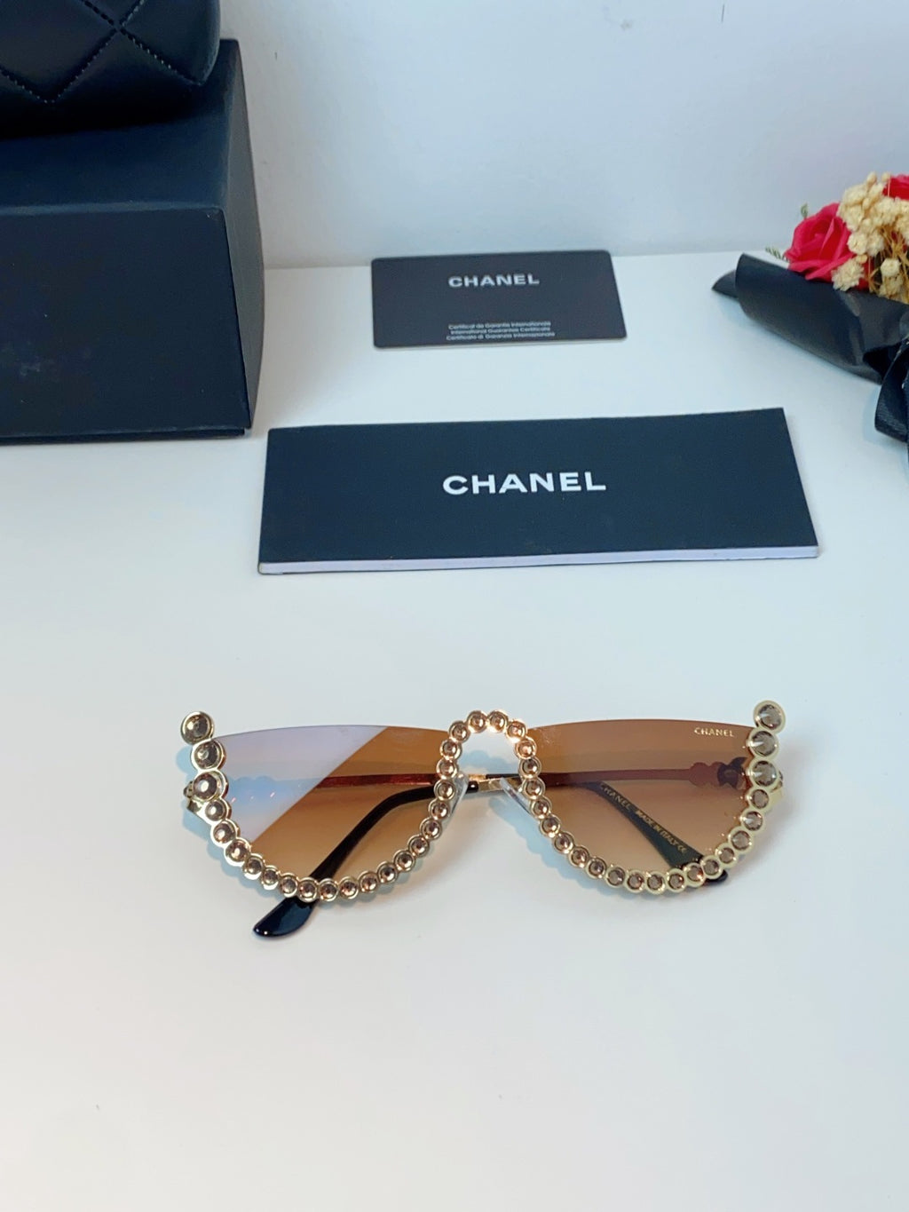 Chanel Metal Browline Brown Lens Sunglasses for Women - detail image 9