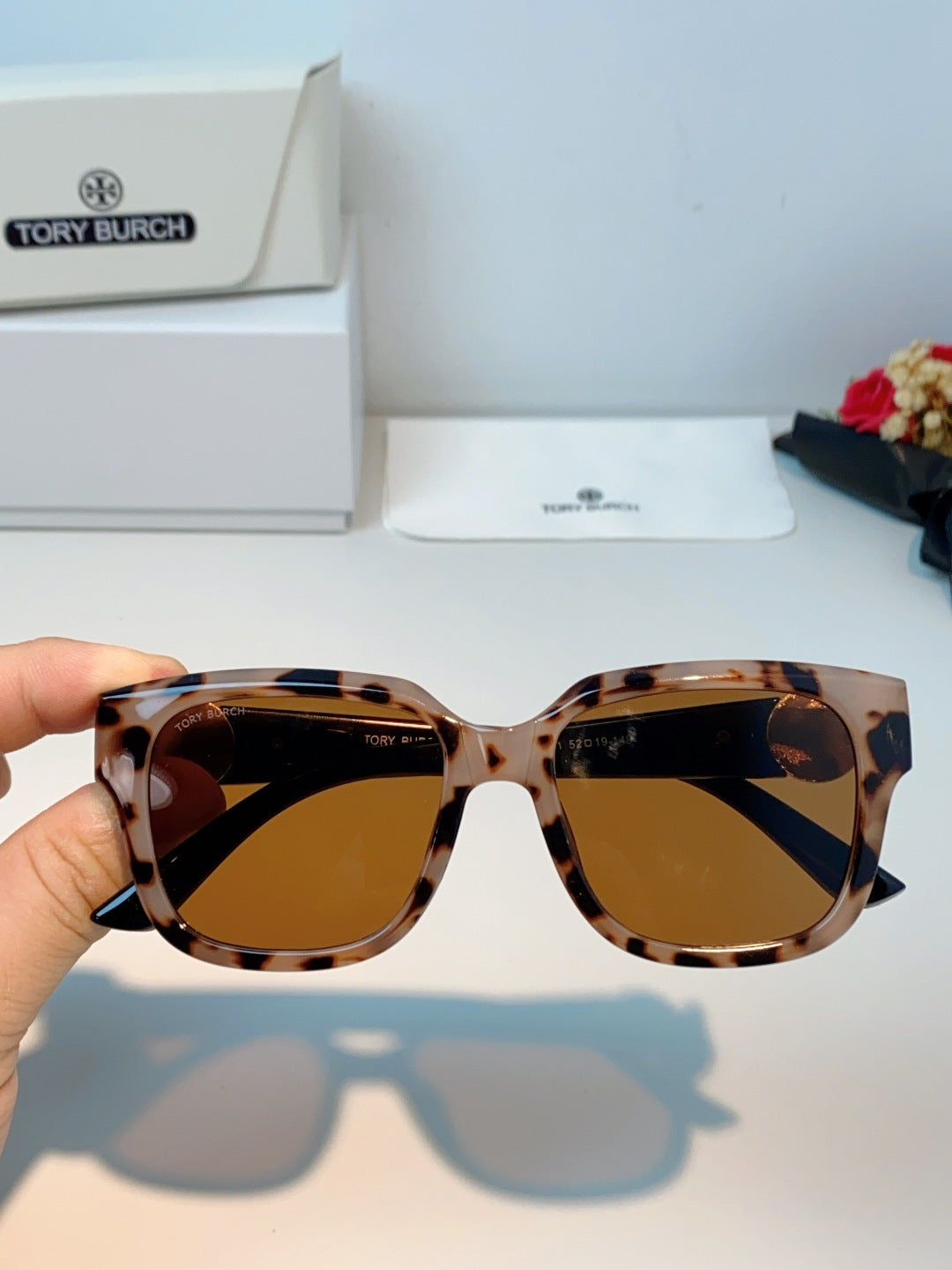 Burberry Oversized Brown Lens Sunglasses for Women - 432478 - detail image 4
