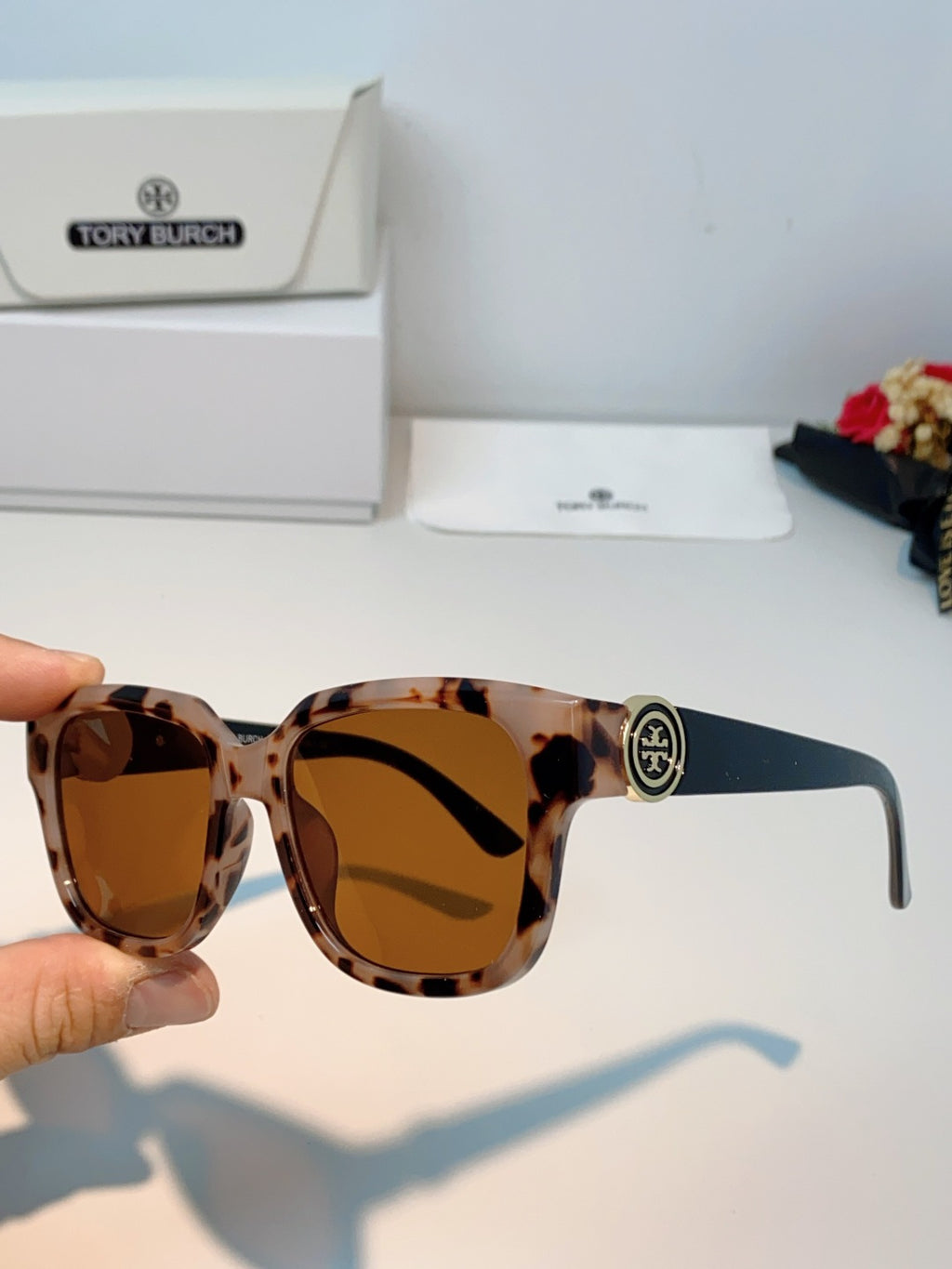 Burberry Oversized Brown Lens Sunglasses for Women - 432478 - detail image 6