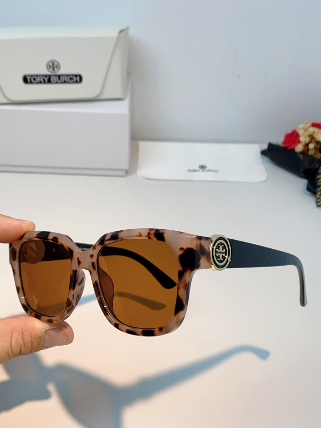 Burberry Oversized Brown Lens Sunglasses for Women - 432478 - detail image 6
