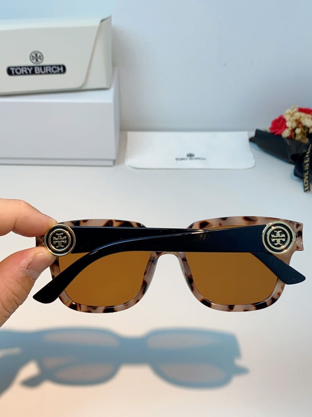 Burberry Oversized Brown Lens Sunglasses for Women - 432478 - detail image 5