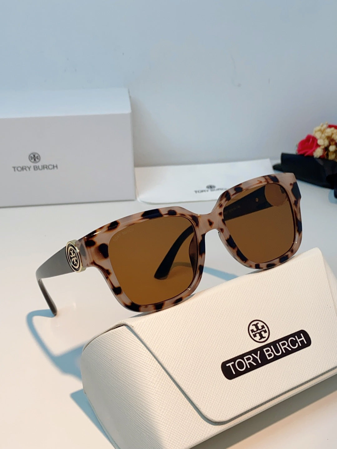 Burberry Oversized Brown Lens Sunglasses for Women - 432478 - detail image 10