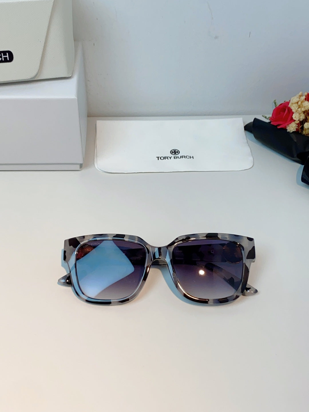 Burberry Oversized Gray Lens Sunglasses for Women - detail image 9