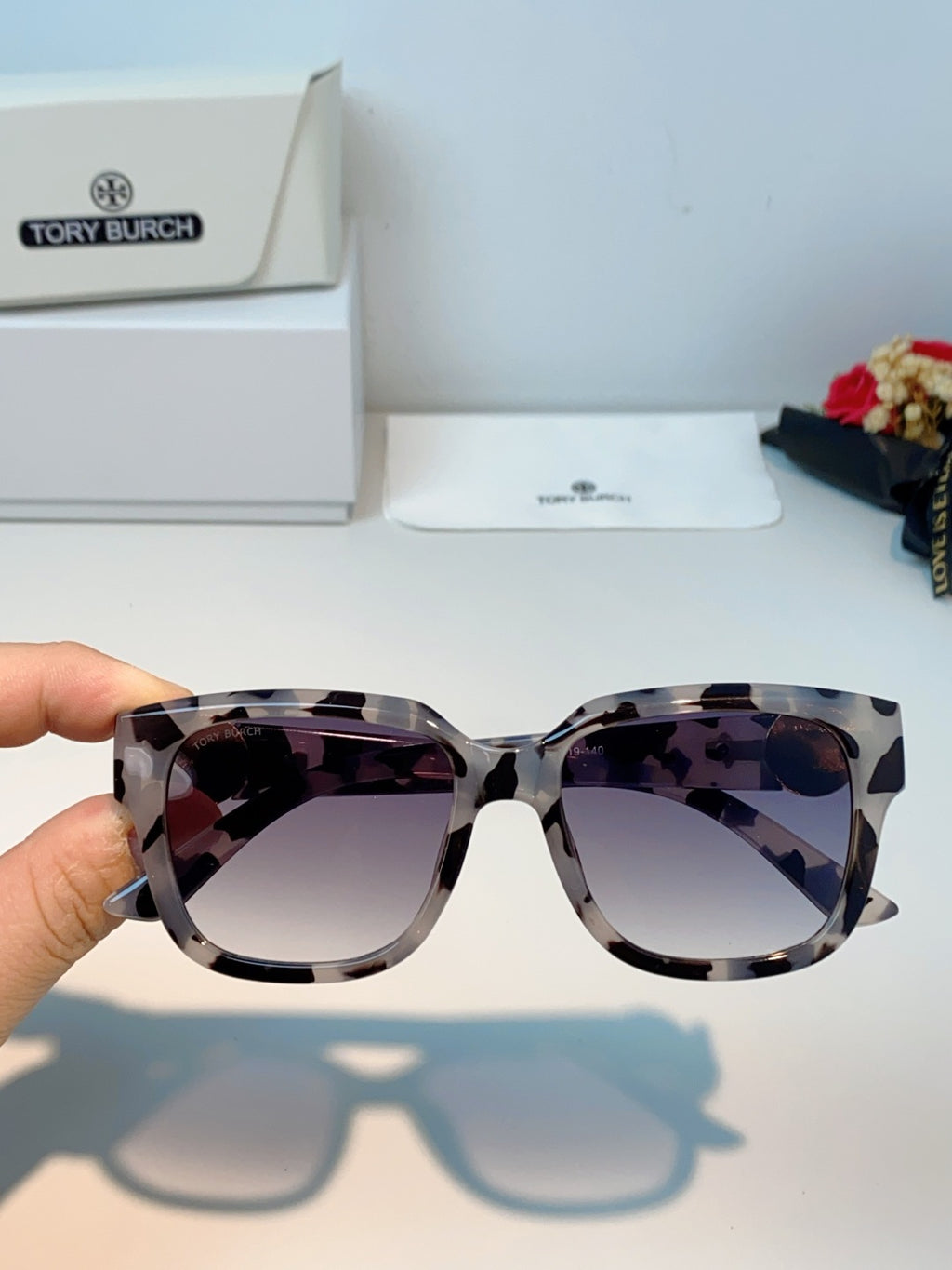 Burberry Oversized Gray Lens Sunglasses for Women - detail image 4