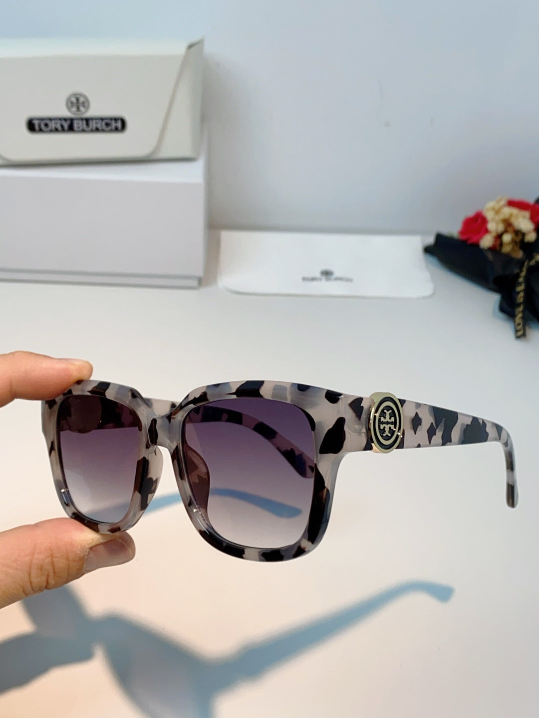 Burberry Oversized Gray Lens Sunglasses for Women - detail image 6