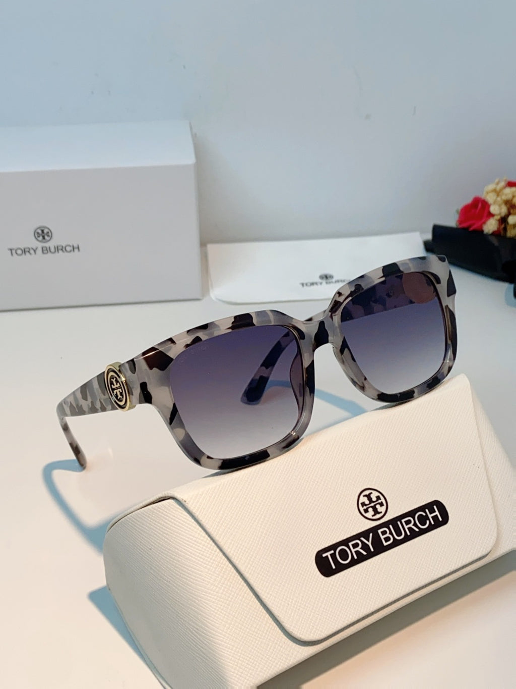 Burberry Oversized Gray Lens Sunglasses for Women - detail image 10