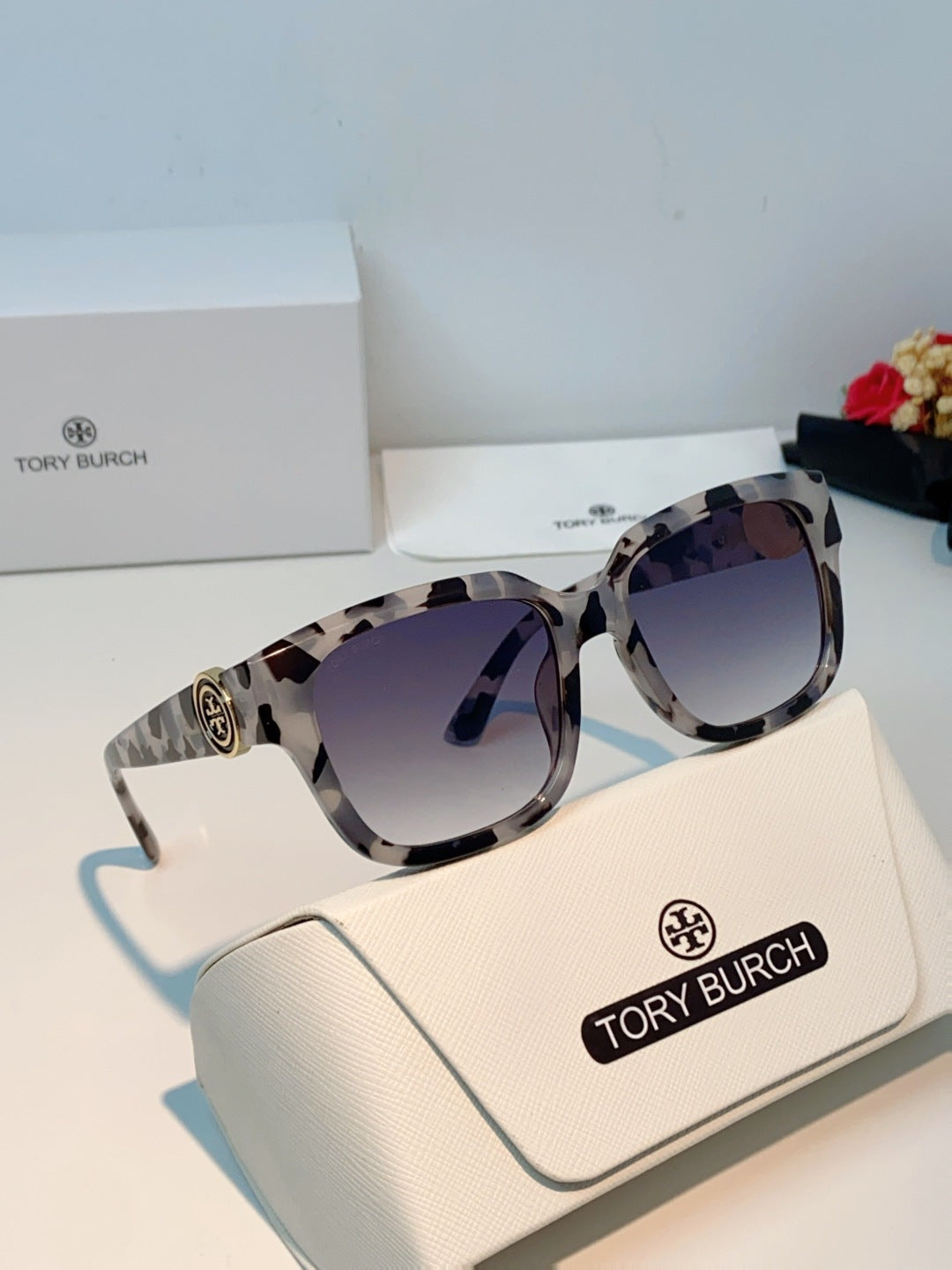 Burberry Oversized Gray Lens Sunglasses for Women - detail image 10