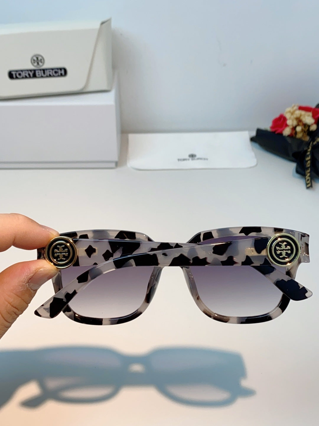Burberry Oversized Gray Lens Sunglasses for Women - detail image 5