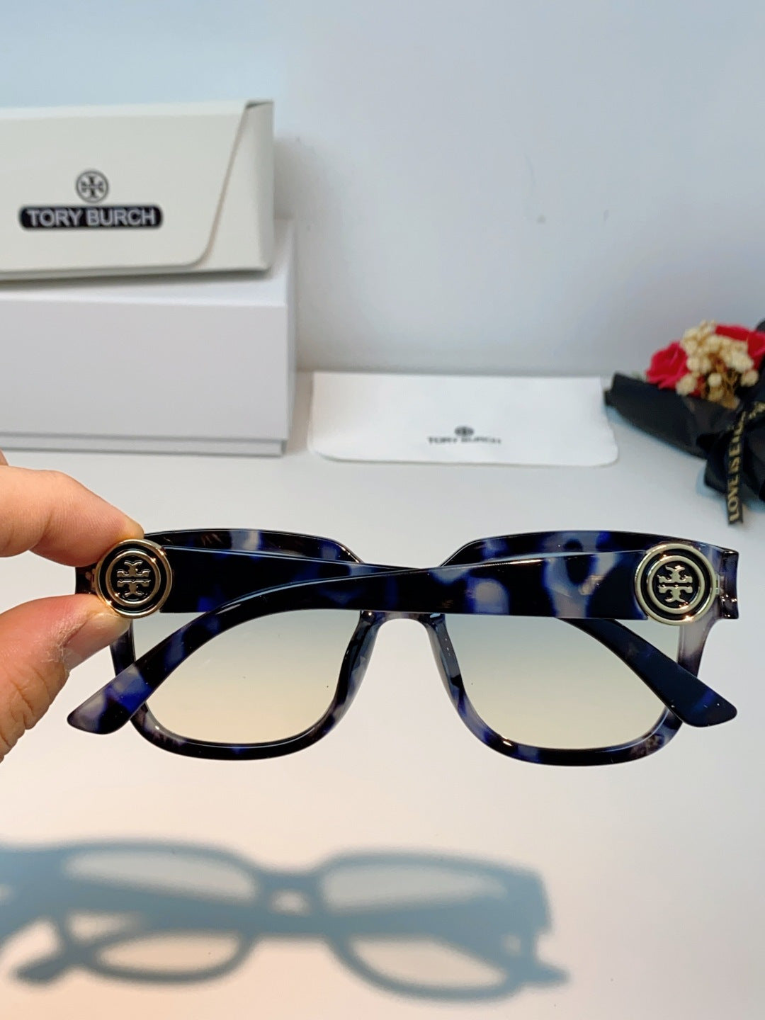 Burberry Oversized Blue Lens Sunglasses for Women - 432480 - detail image 5
