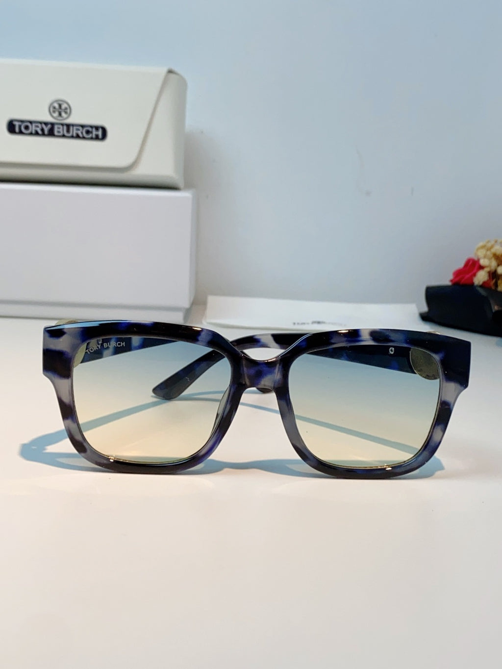 Burberry Oversized Blue Lens Sunglasses for Women - 432480 - detail image 2