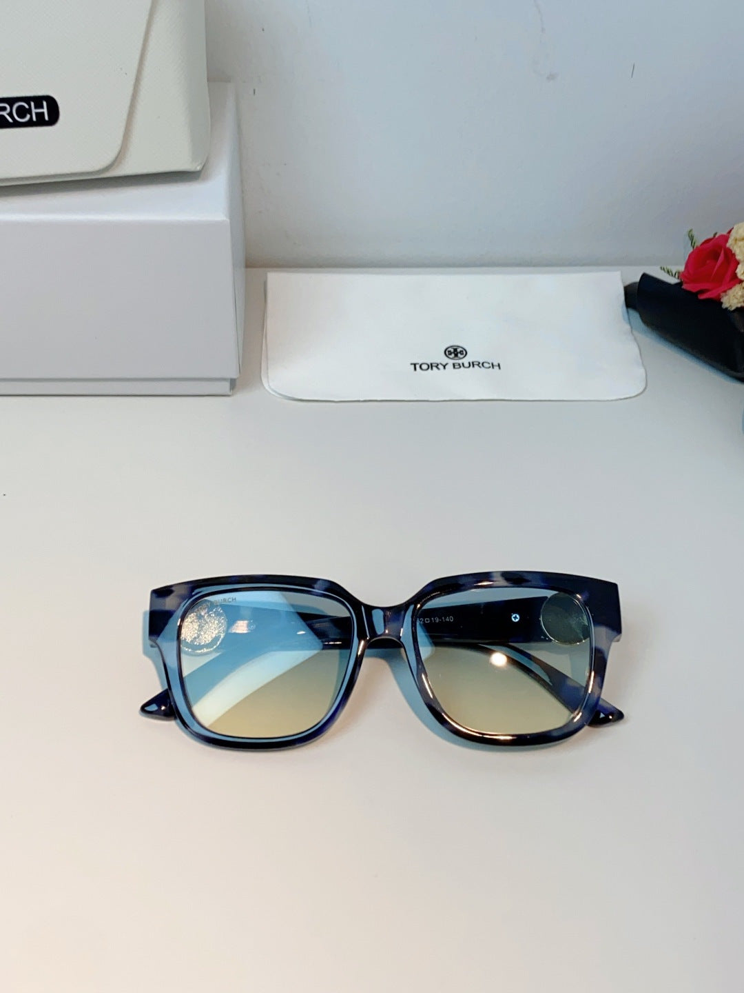 Burberry Oversized Blue Lens Sunglasses for Women - 432480 - detail image 9