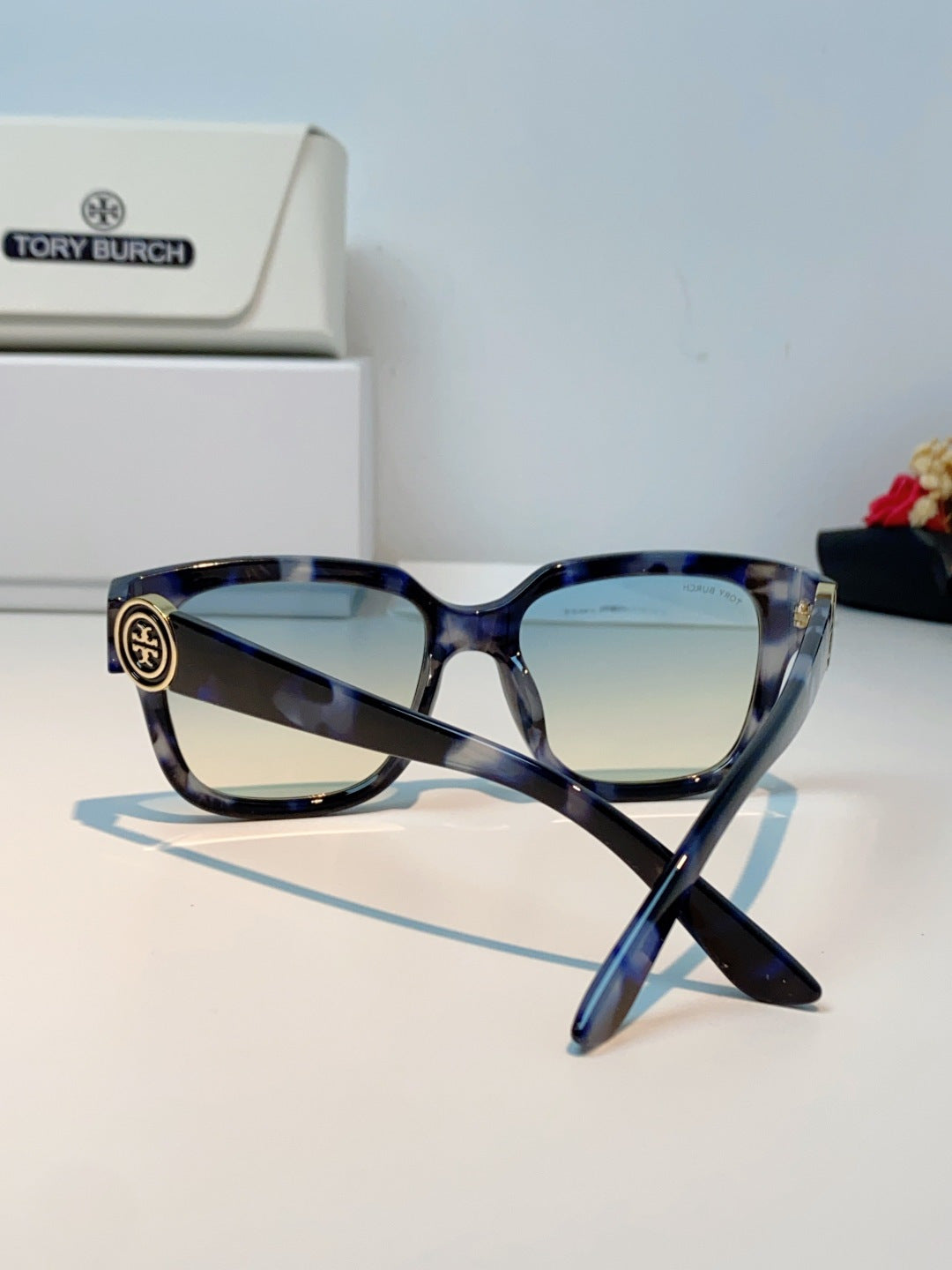 Burberry Oversized Blue Lens Sunglasses for Women - 432480 - detail image 3