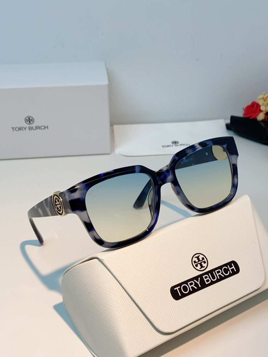 Burberry Oversized Blue Lens Sunglasses for Women - 432480 - detail image 10