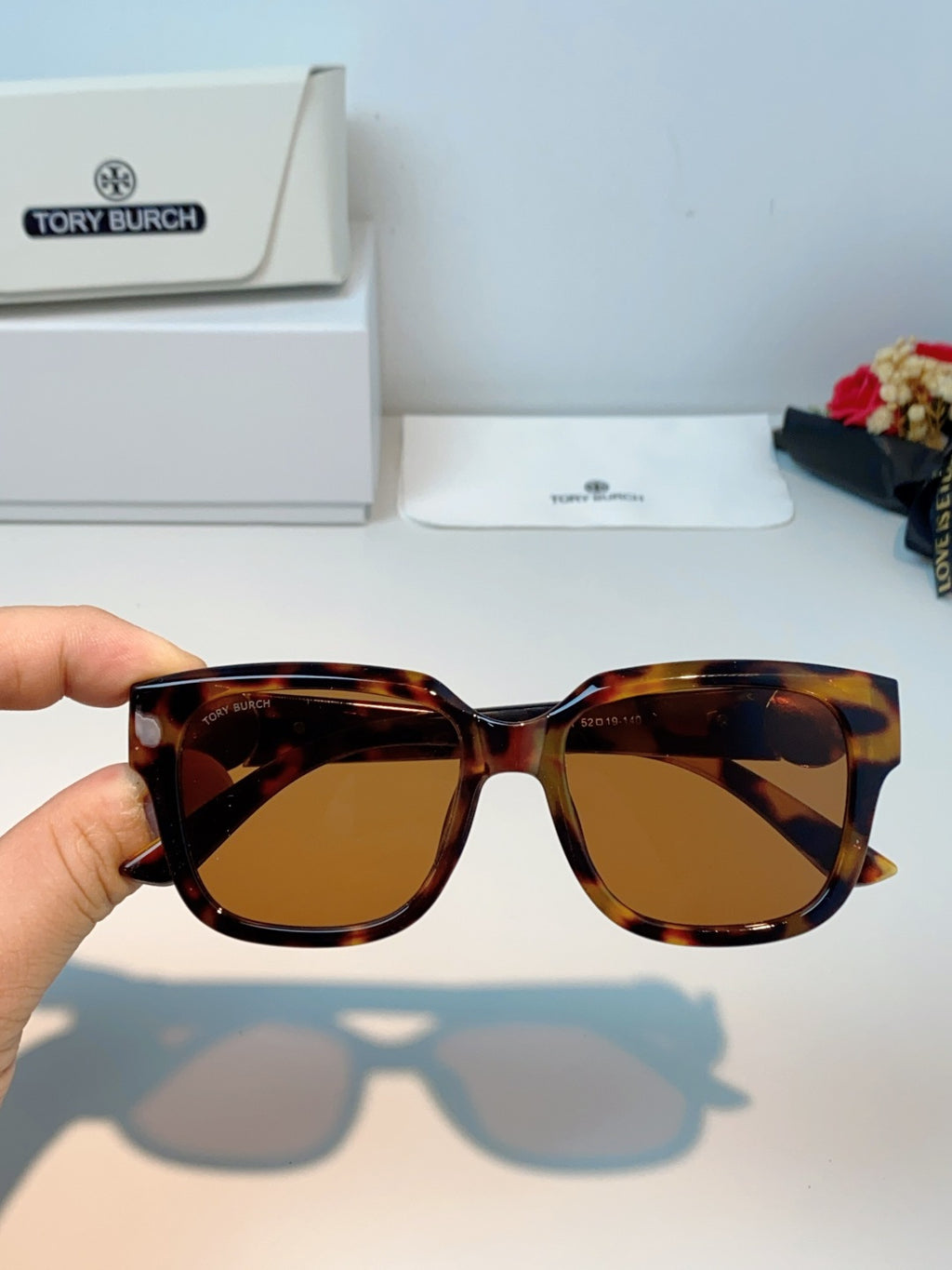 Burberry Oversized Brown Lens Sunglasses for Women - 432481 - detail image 4
