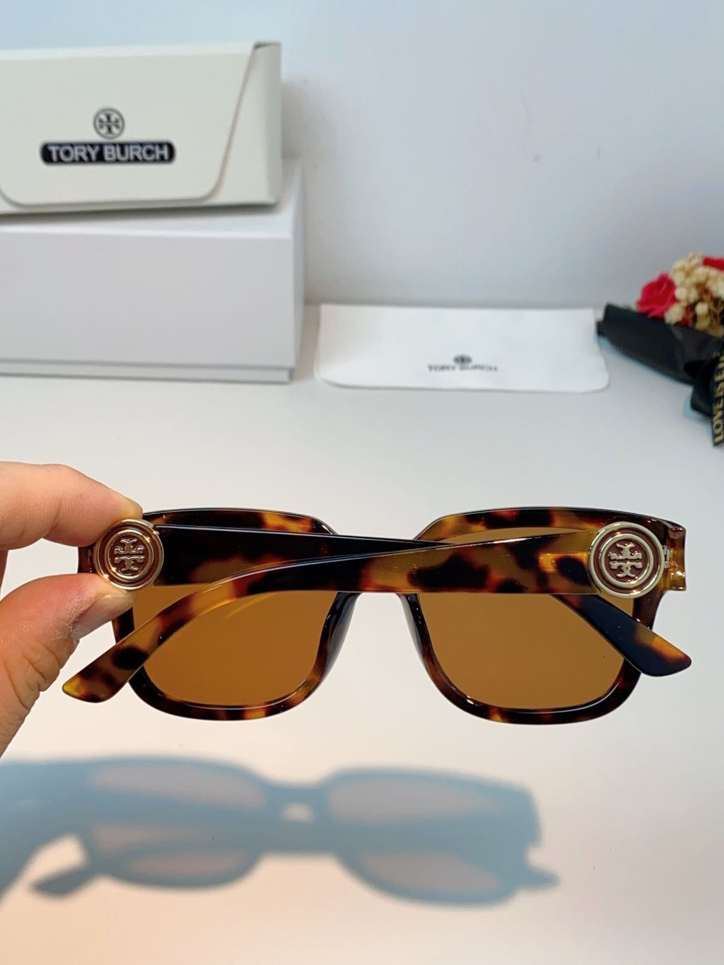Burberry Oversized Brown Lens Sunglasses for Women - 432481 - detail image 5
