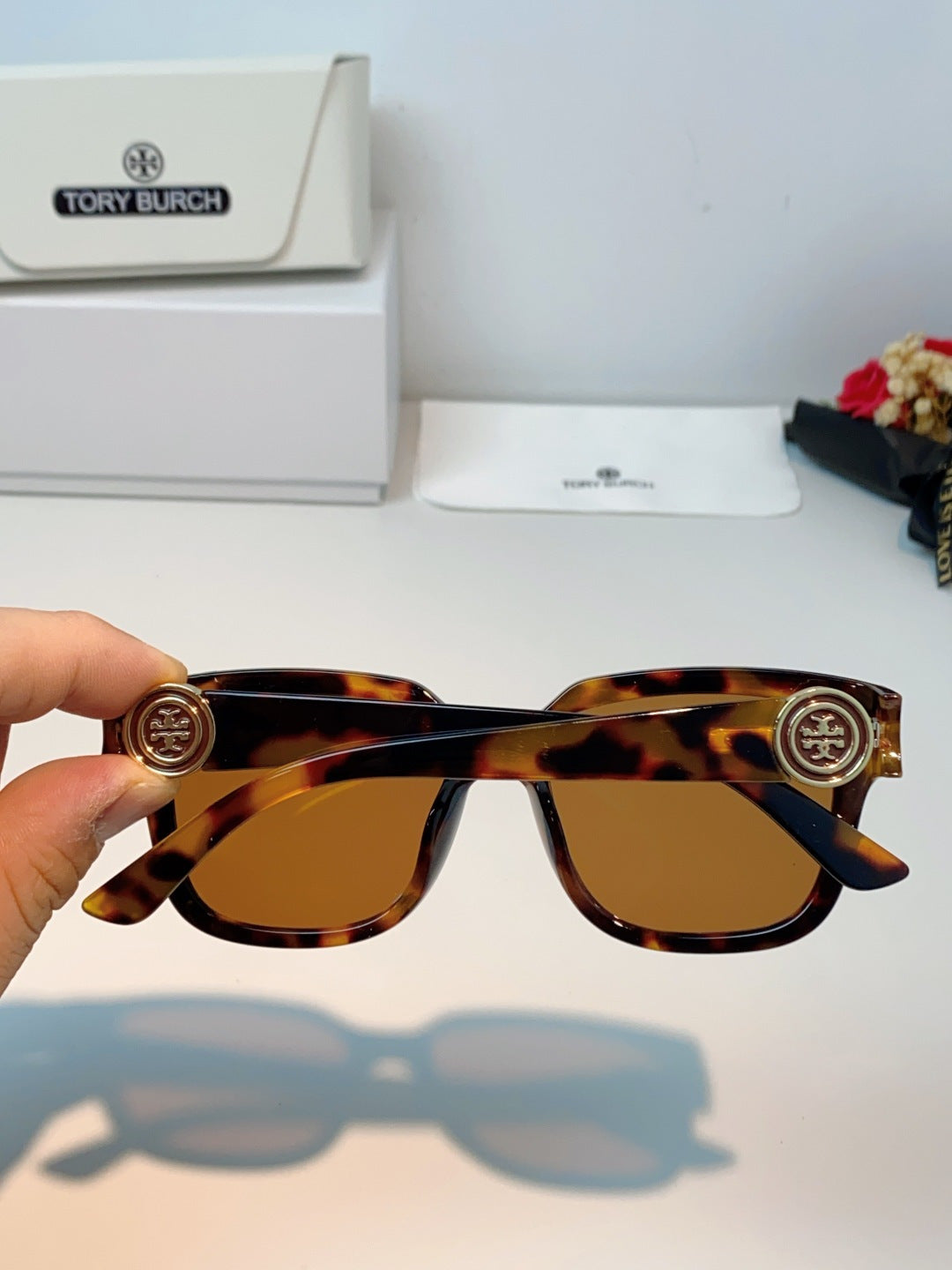 Burberry Oversized Brown Lens Sunglasses for Women - 432481 - detail image 5