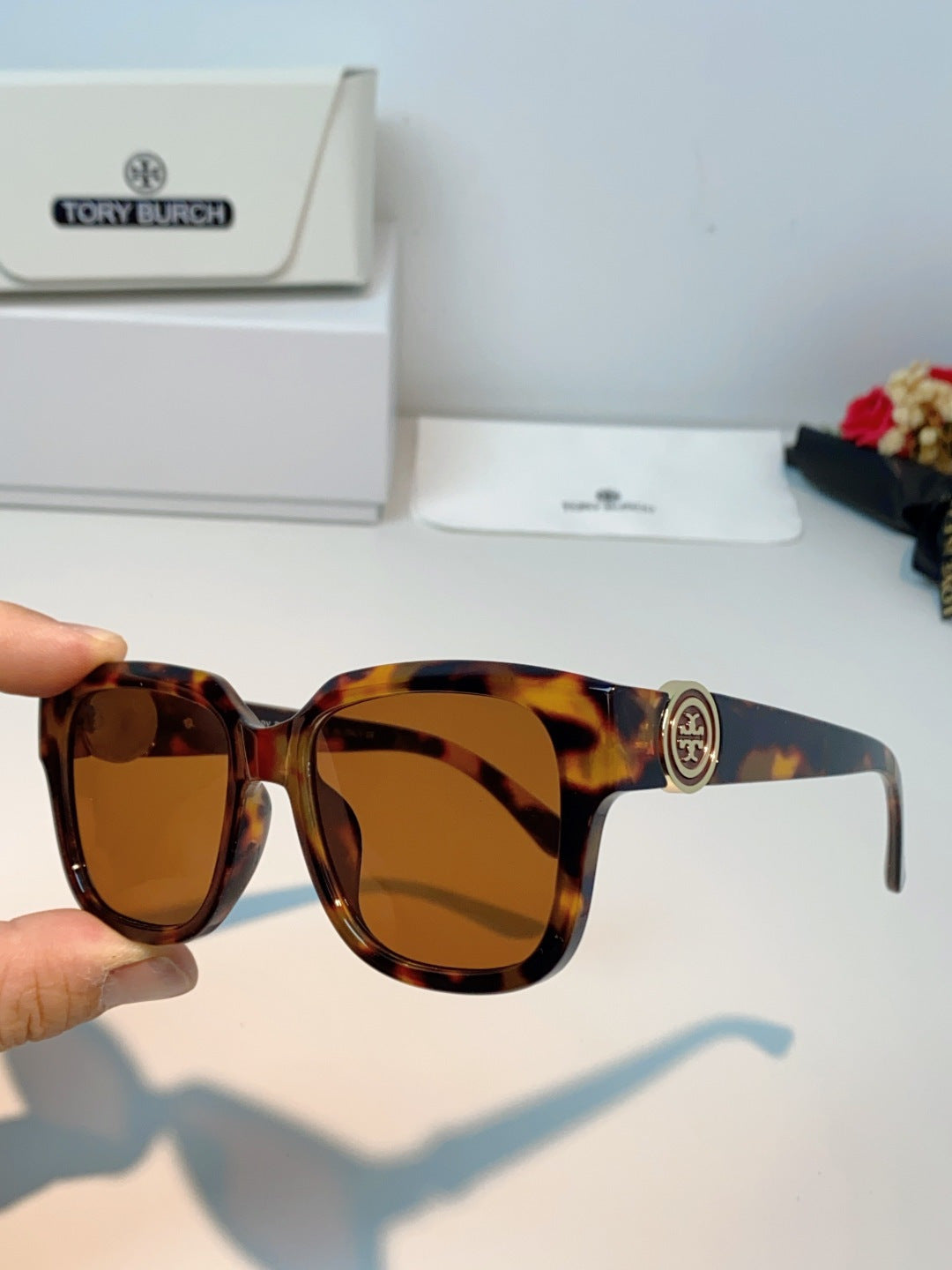 Burberry Oversized Brown Lens Sunglasses for Women - 432481 - detail image 6