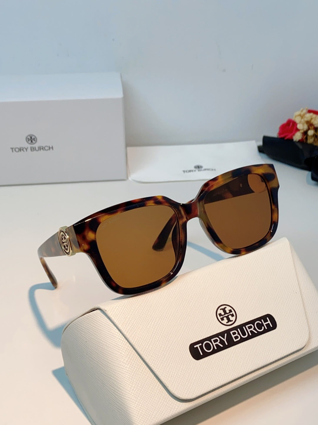 Burberry Oversized Brown Lens Sunglasses for Women - 432481 - detail image 10