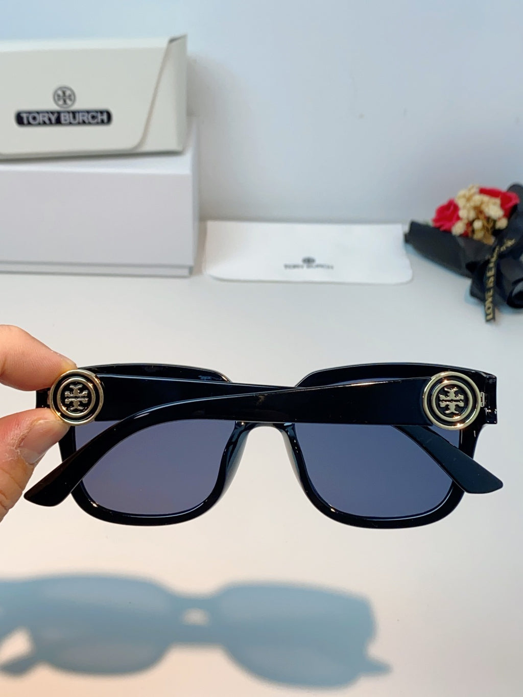 Burberry Oversized Black Lens Sunglasses for Women - 432482 - detail image 5