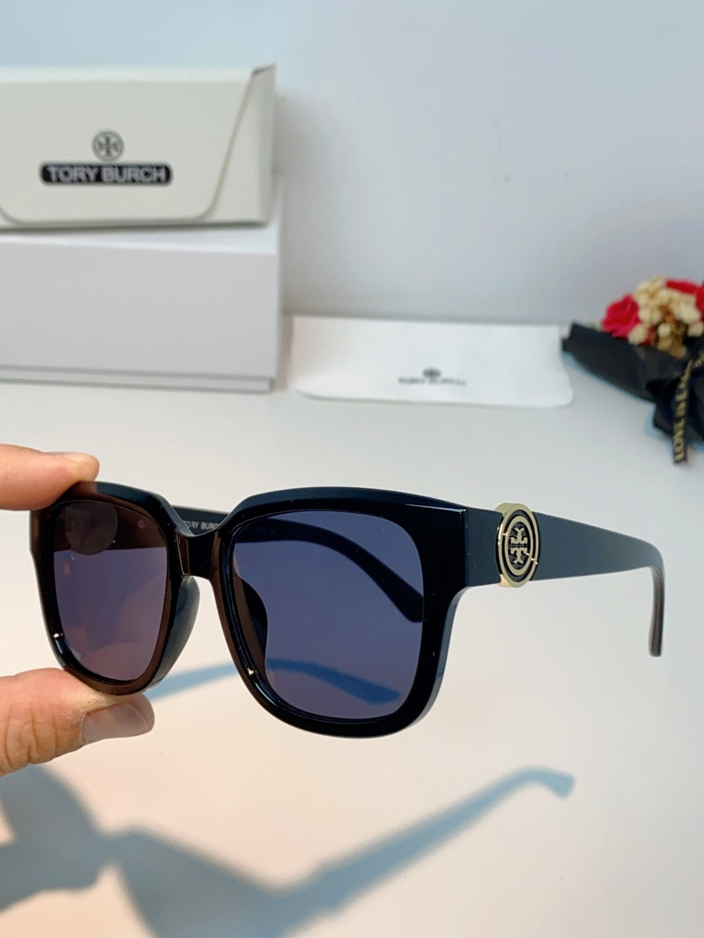 Burberry Oversized Black Lens Sunglasses for Women - 432482 - detail image 6