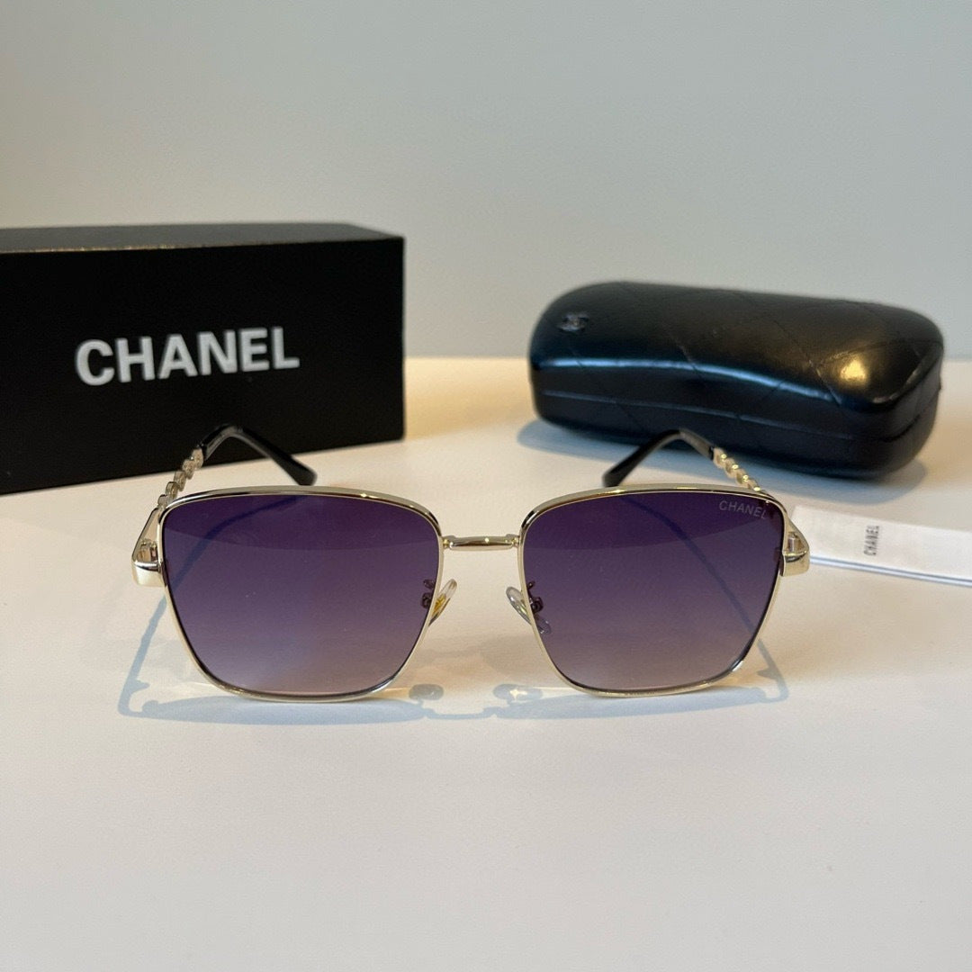 Chanel Oversized Purple Lens Sunglasses for Men & Women - detail image 2