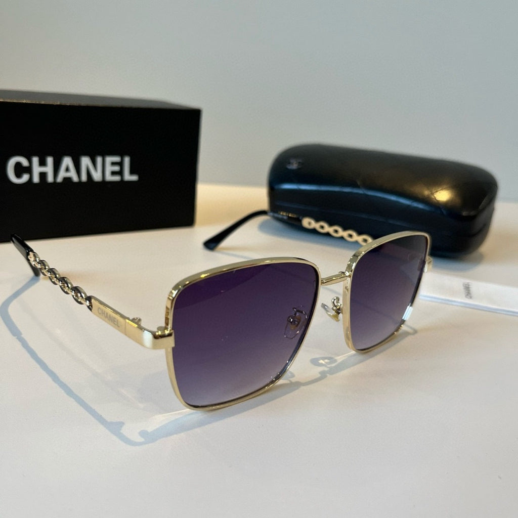 Chanel Oversized Purple Lens Sunglasses for Men & Women