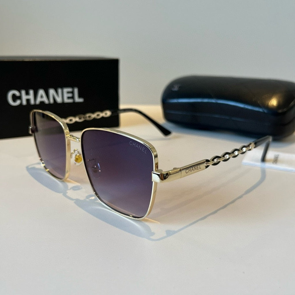 Chanel Oversized Purple Lens Sunglasses for Men & Women - detail image 3