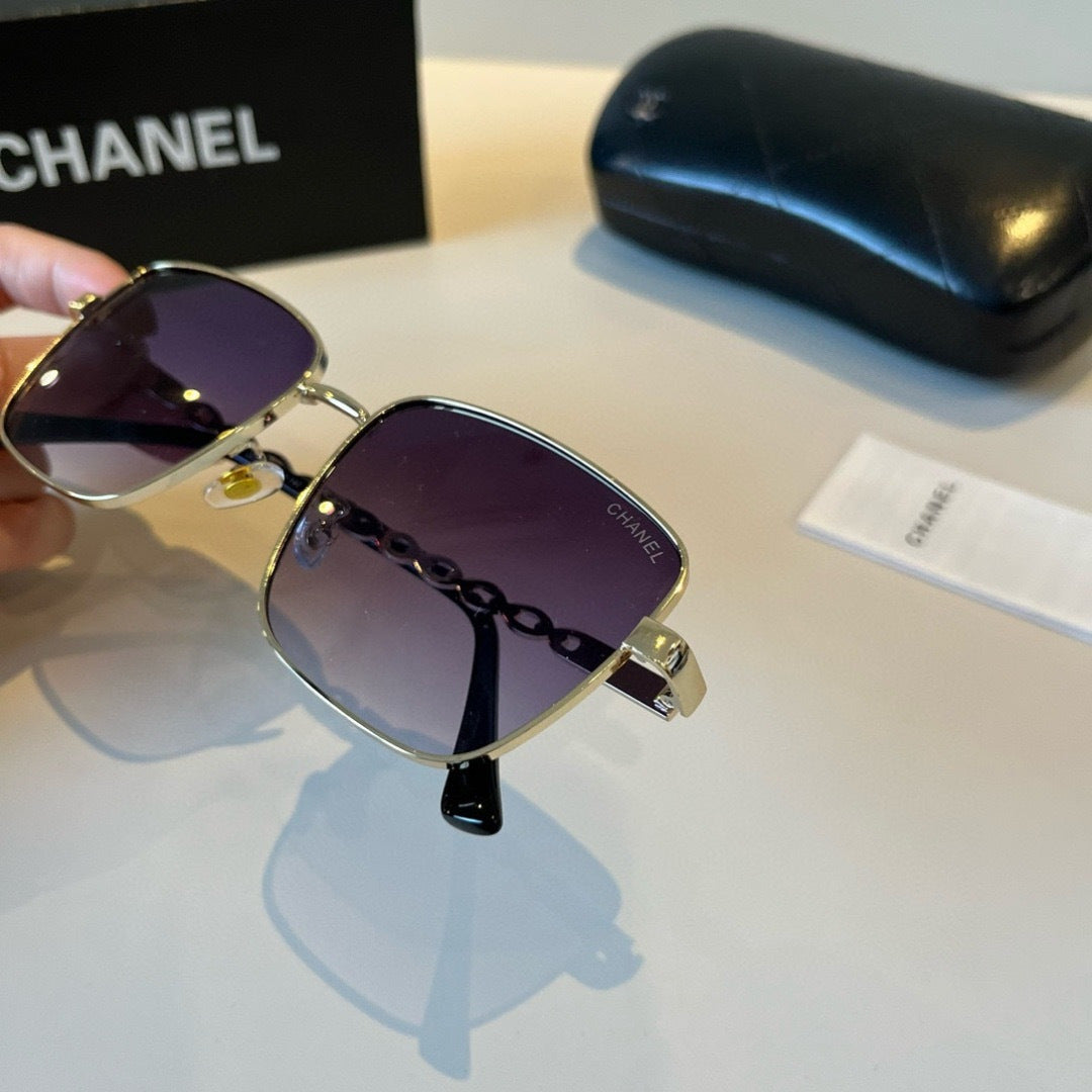 Chanel Oversized Purple Lens Sunglasses for Men & Women - detail image 7
