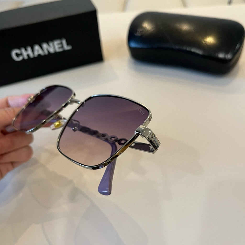 Chanel Oversized Silver Lens Sunglasses for Men & Women - 486574 - detail image 6