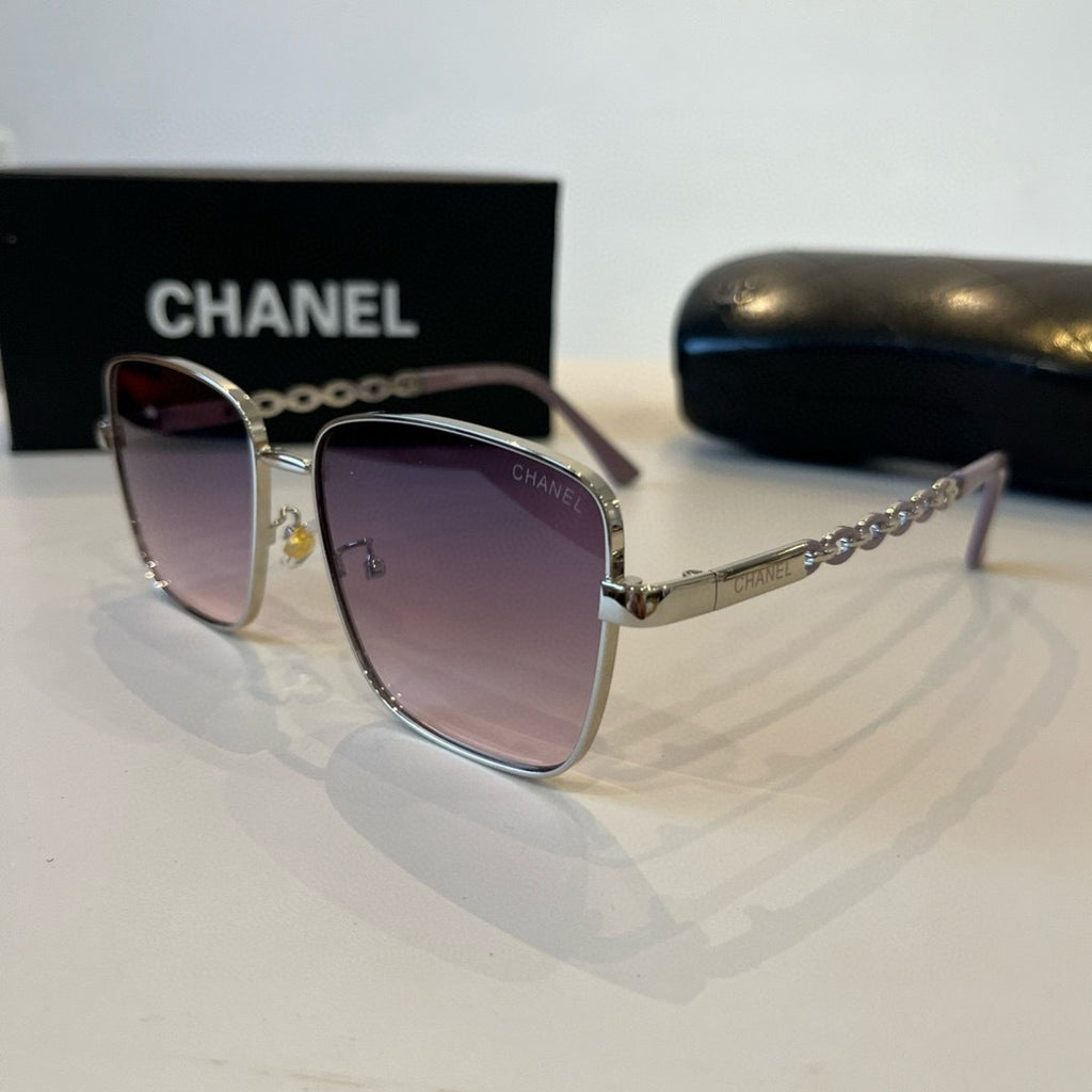 Chanel Oversized Silver Lens Sunglasses for Men & Women - 486574 - detail image 3