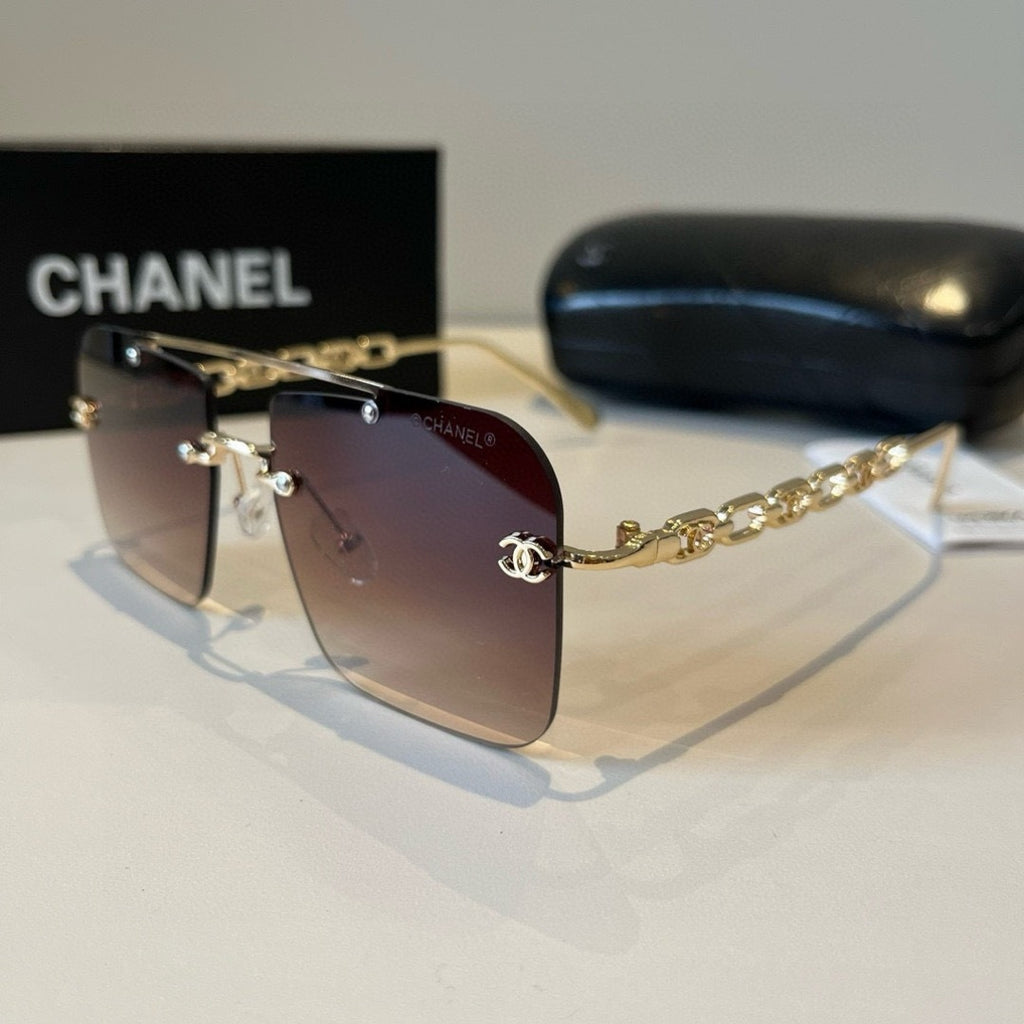 Chanel Square Red Lens Sunglasses for Men & Women - detail image 3