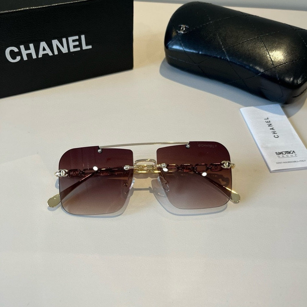 Chanel Square Red Lens Sunglasses for Men & Women - detail image 5