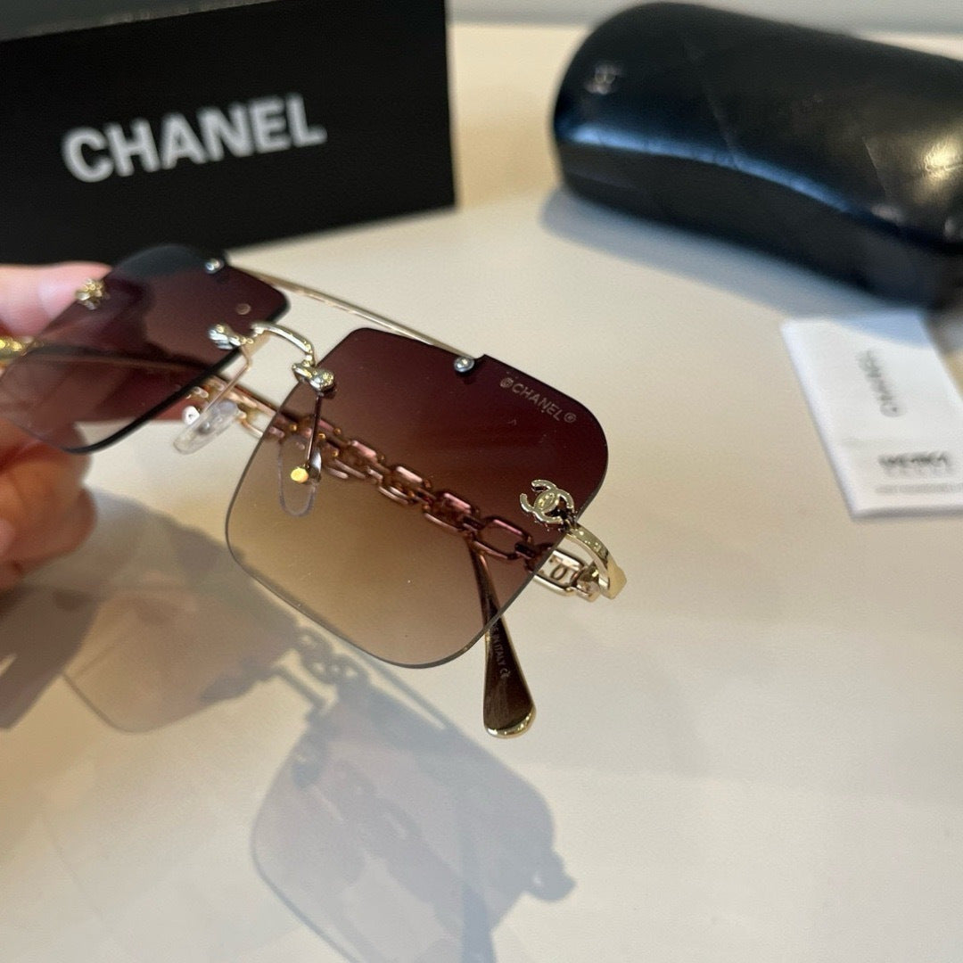 Chanel Square Red Lens Sunglasses for Men & Women - detail image 4