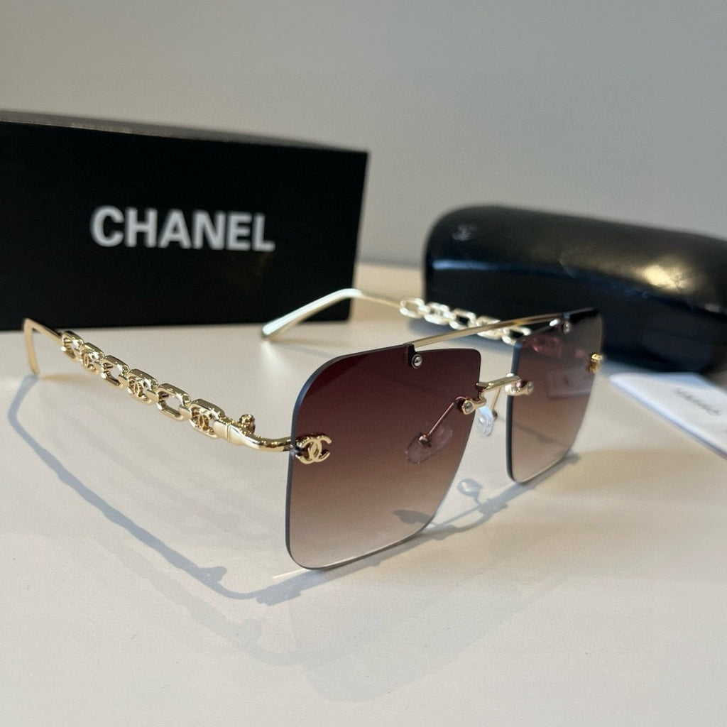 Chanel Square Red Lens Sunglasses for Men & Women