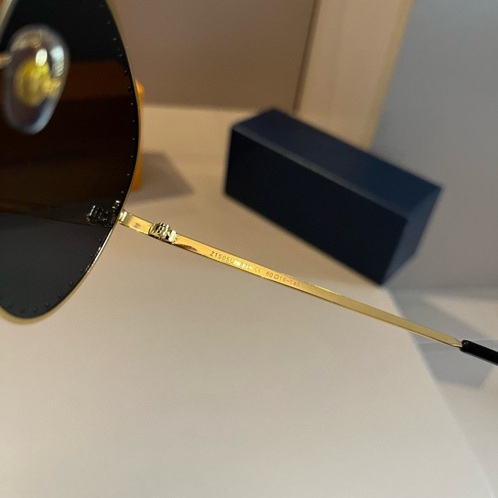 Louis Vuitton Metal Aviator Gold Lens Sunglasses for Men & Women - detail image 10