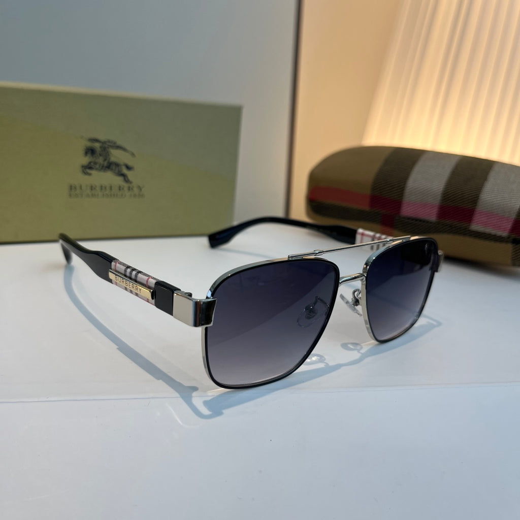 Burberry Fashion Silver Lens Sunglasses for Men & Women - 372335