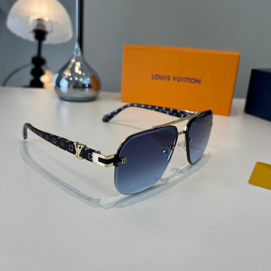 Louis Vuitton Metal Aviator Silver Lens Sunglasses for Men & Women - 431250
