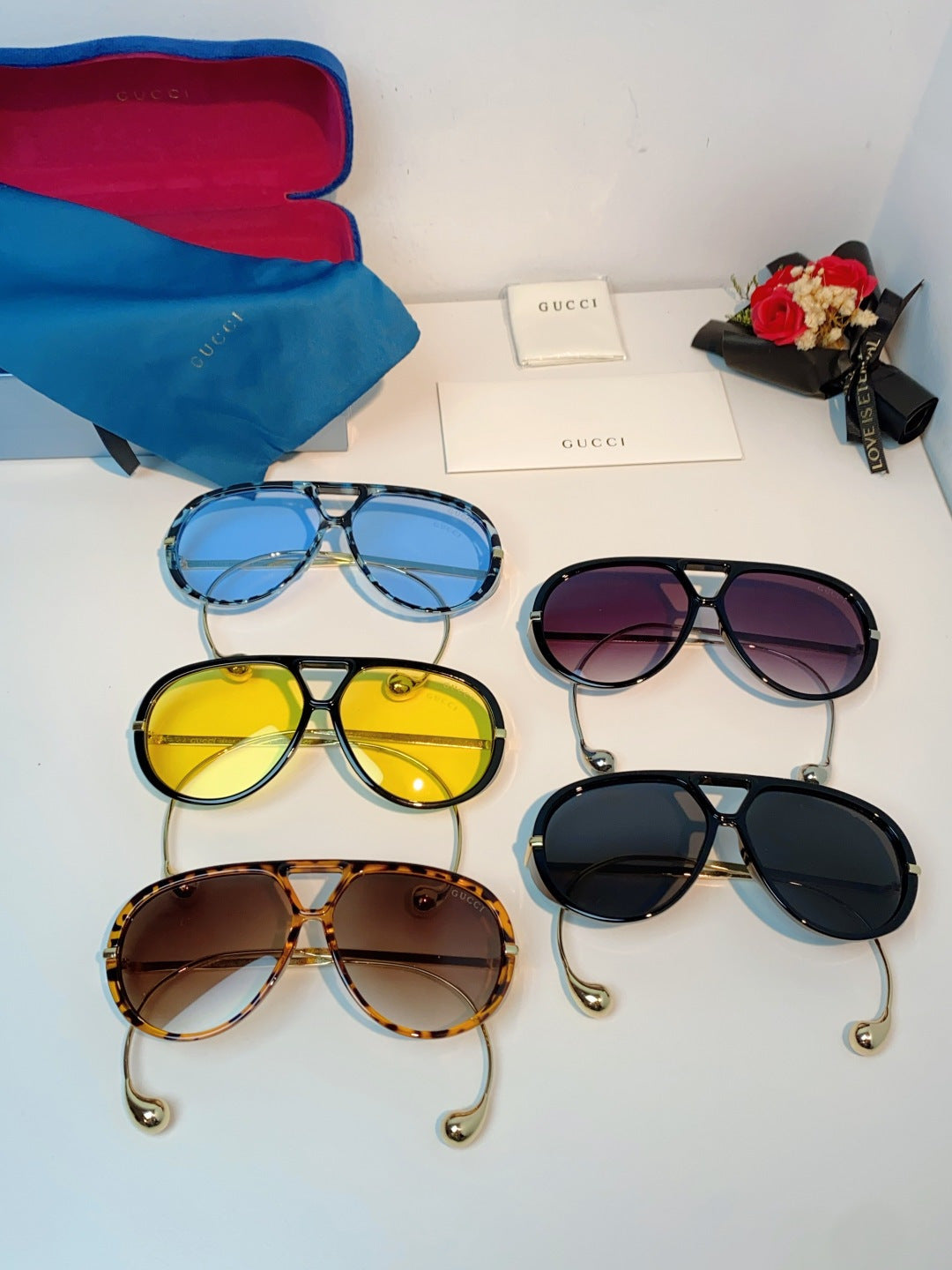 Gucci Aviator Orange Lens Sunglasses for Men & Women - detail image 12