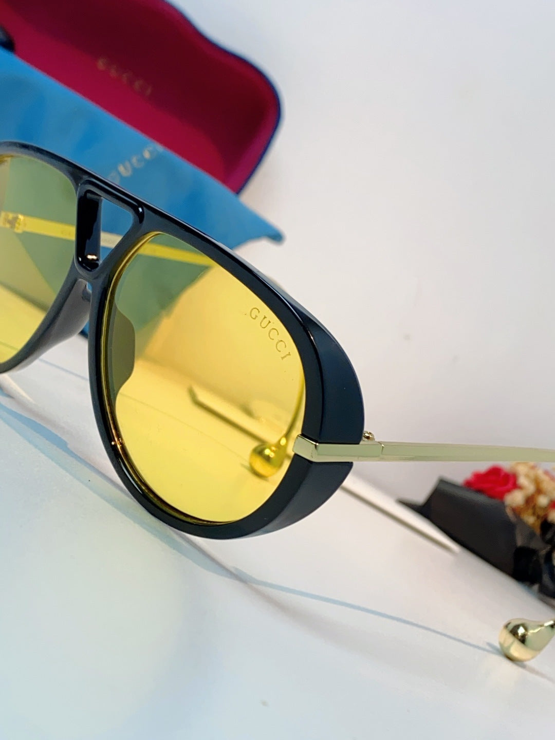 Gucci Aviator Orange Lens Sunglasses for Men & Women - detail image 7