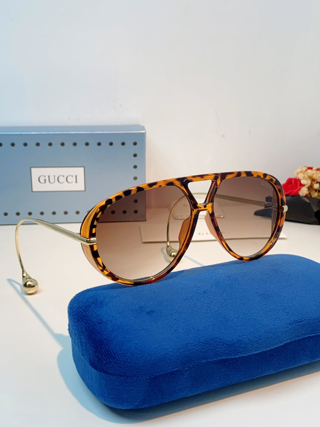 Gucci Aviator Brown Lens Sunglasses for Men & Women - detail image 10