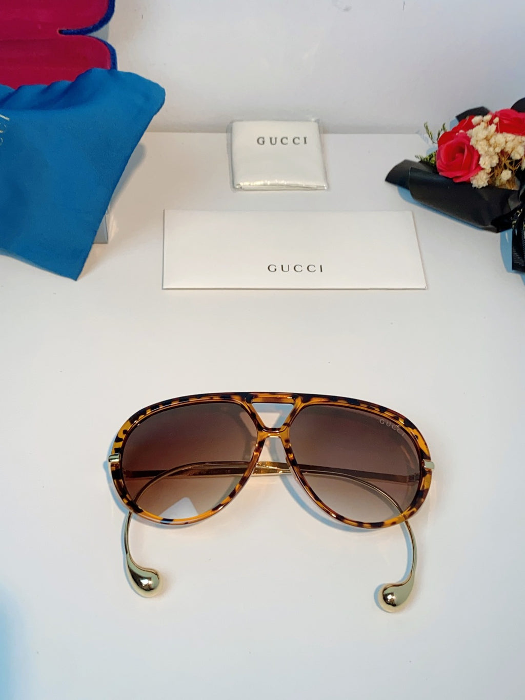 Gucci Aviator Brown Lens Sunglasses for Men & Women - detail image 9