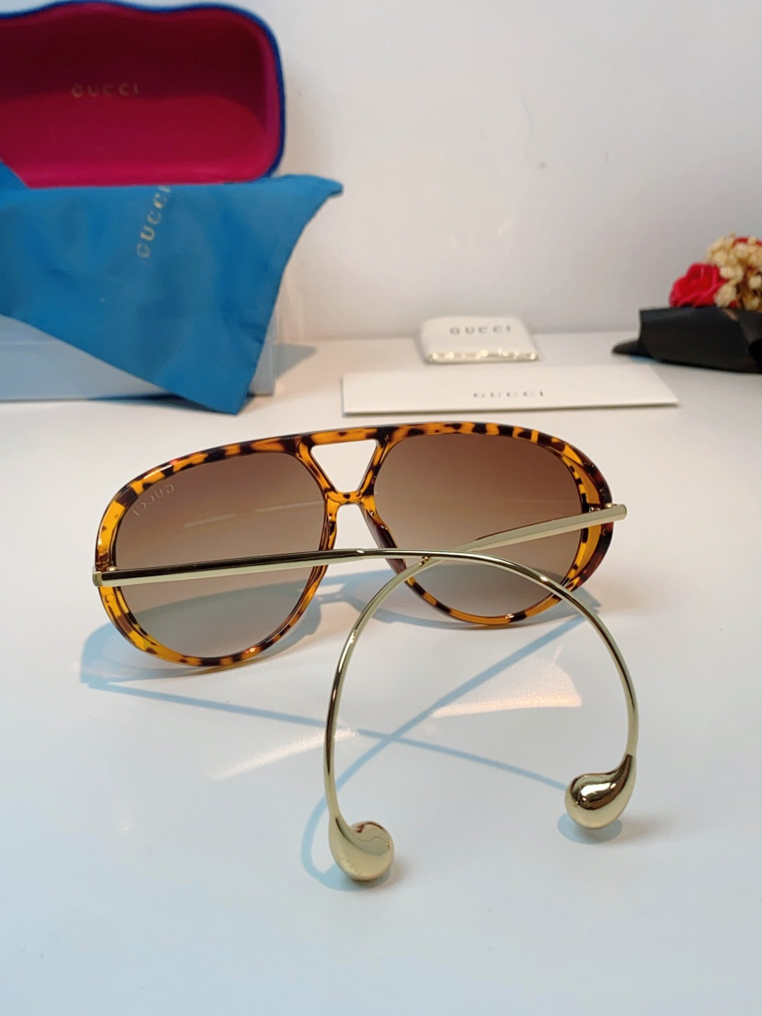 Gucci Aviator Brown Lens Sunglasses for Men & Women - detail image 3