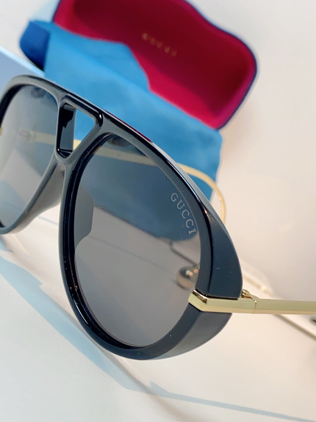Gucci Aviator Blue Lens Sunglasses for Men & Women - detail image 7