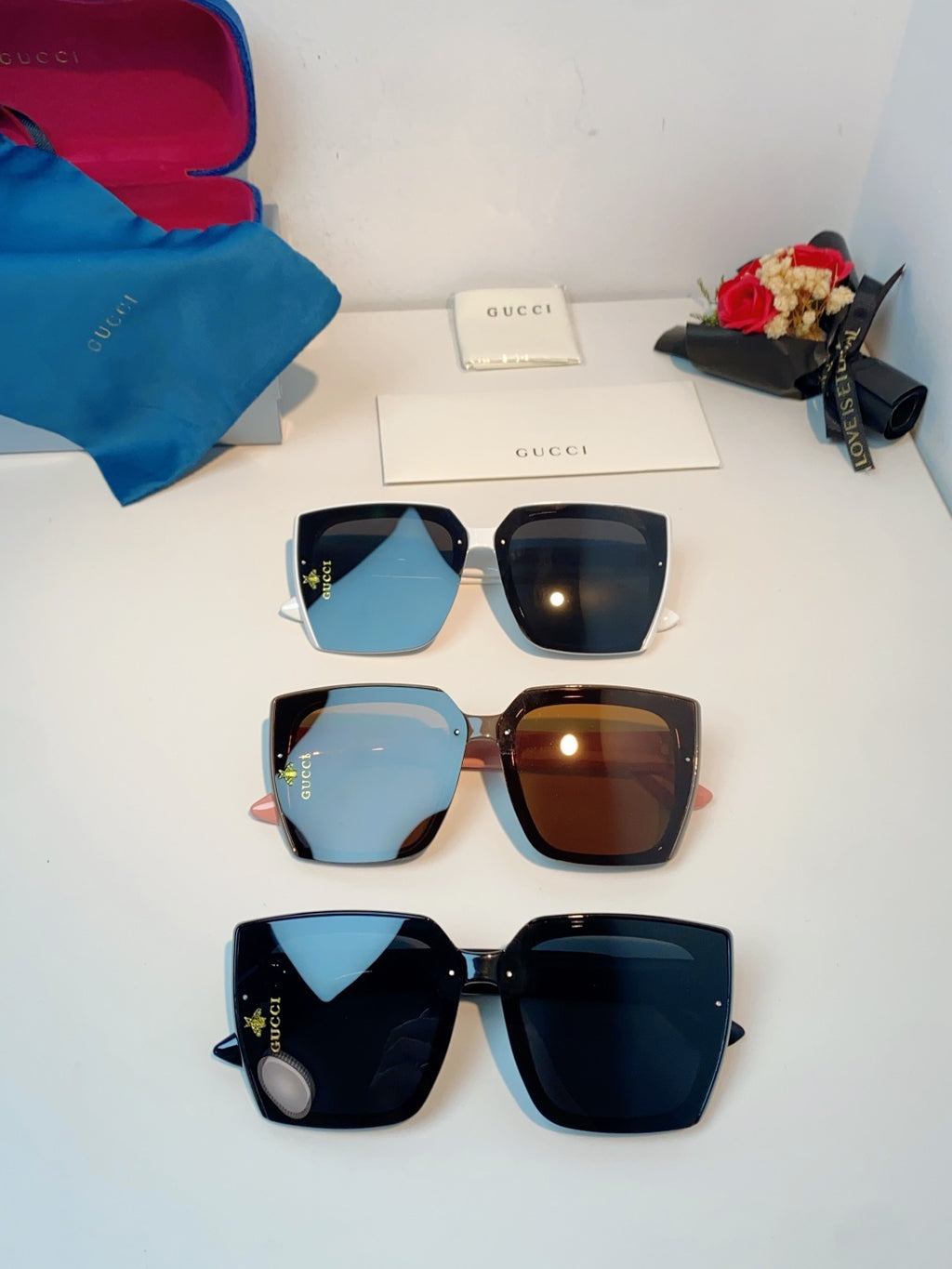 Gucci Polarized Fashion Black Lens Sunglasses for Men & Women - 448768 - detail image 13
